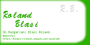 roland blasi business card